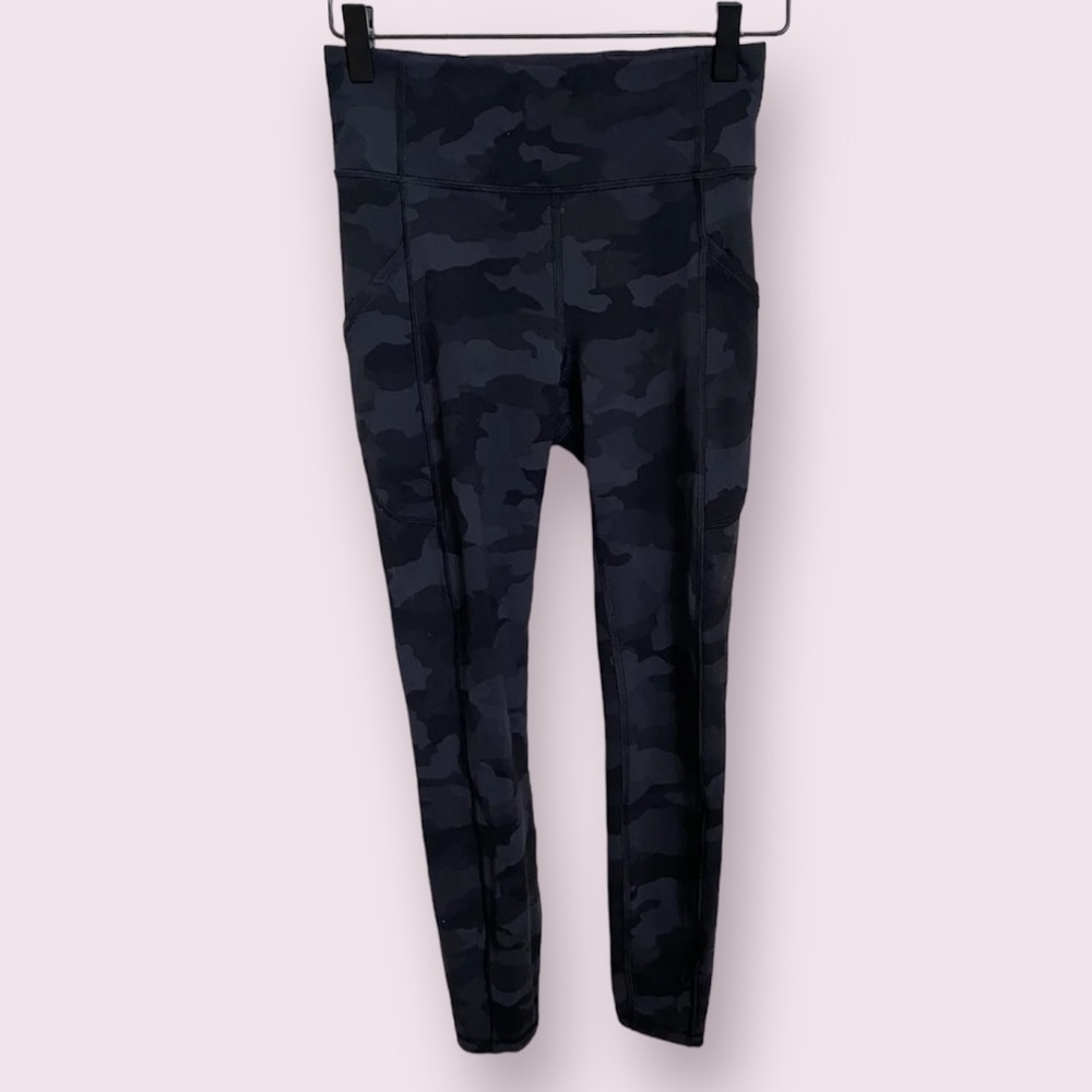 Lululemon Size 4 Invigorate High Rise  Tight 25” Incognito Camo Multi Gray